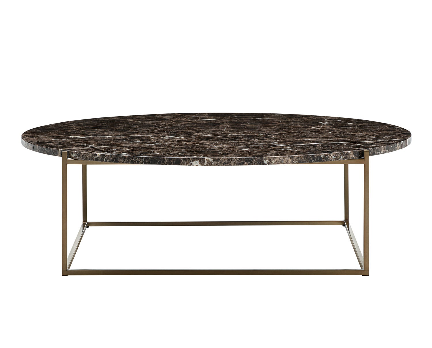 Circle Soffbord Ø100 centimeter Brun Marmor