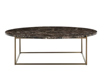 Circle Soffbord Ø100 centimeter Brun Marmor