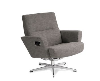 Relieve Fåtölj Låg med snurrfot i aluminium