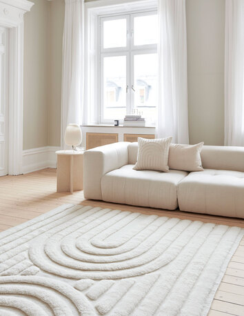 Curve Matta Ivory under beige, boxig soffa