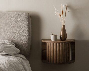 Velvet Sängbord Antik Brunoljad Ask