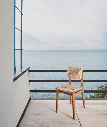 C-formad Stilfull stol Utomhusmöbel Stilfull