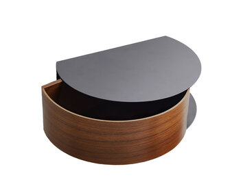 Wallie Vägghylla Valnöt / Svart