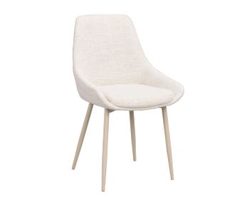 Sierra Stol i ljusbeige tyg med beige ben