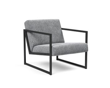 Vikko Fåtölj med armstöd i tyget 565 Twist Granite