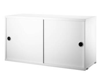 String Skåp med skjutdörrar 78x30 Vit