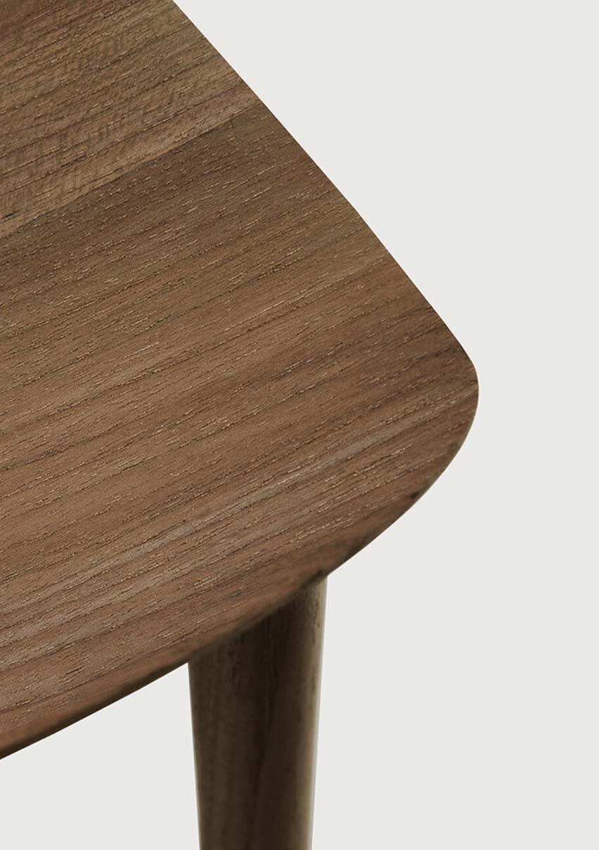 Bok Stol i teak med träsits