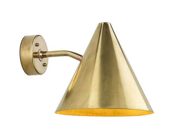 Tratten Vägglampa Rå Mässing