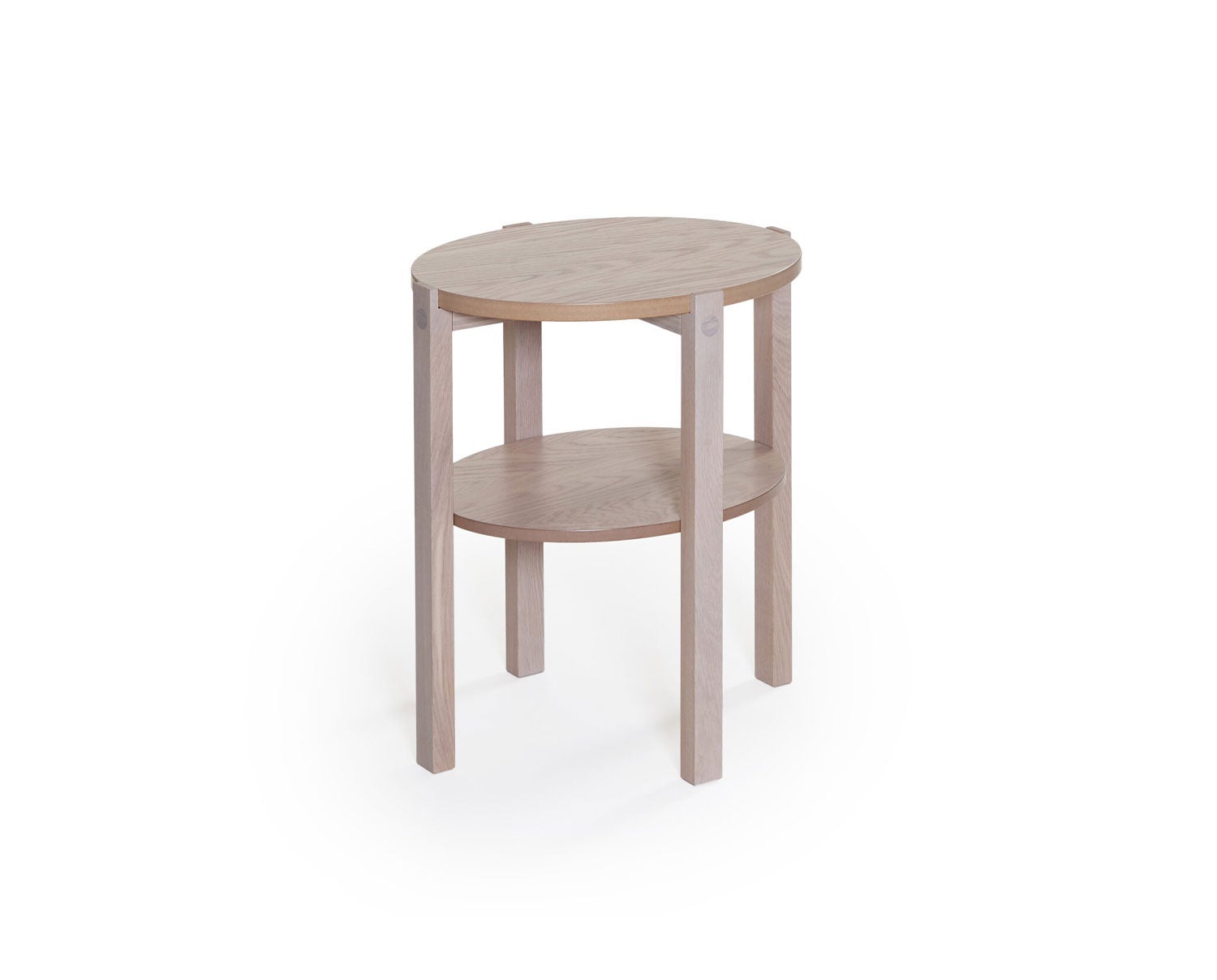 Solo Fåtöljbord i vitpigmenterad ek