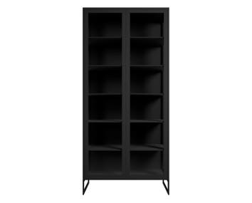 Line Vitrinskåp Svart Glasdörrar