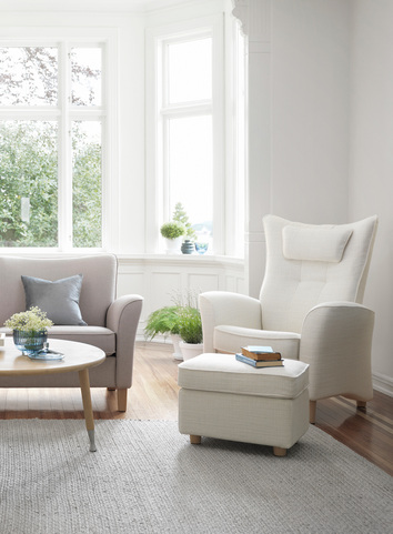 Fåtölj FiaA - serie System Pluss. Klädsel Tundra Offwhite