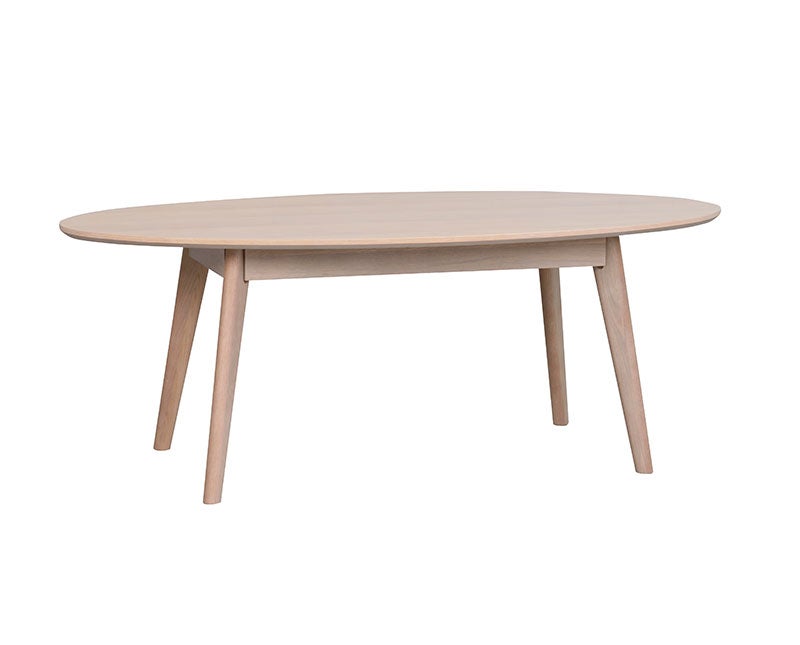 Yumi soffbord ovalt 130 cm i vitpigmenterad ek