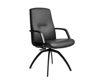 Freetime Stol Öppet Armstöd Snurrfot i Aluminium