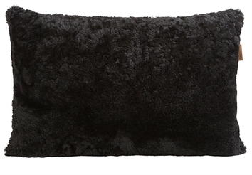 Alice Fårskinnskudde 60x40 Svart