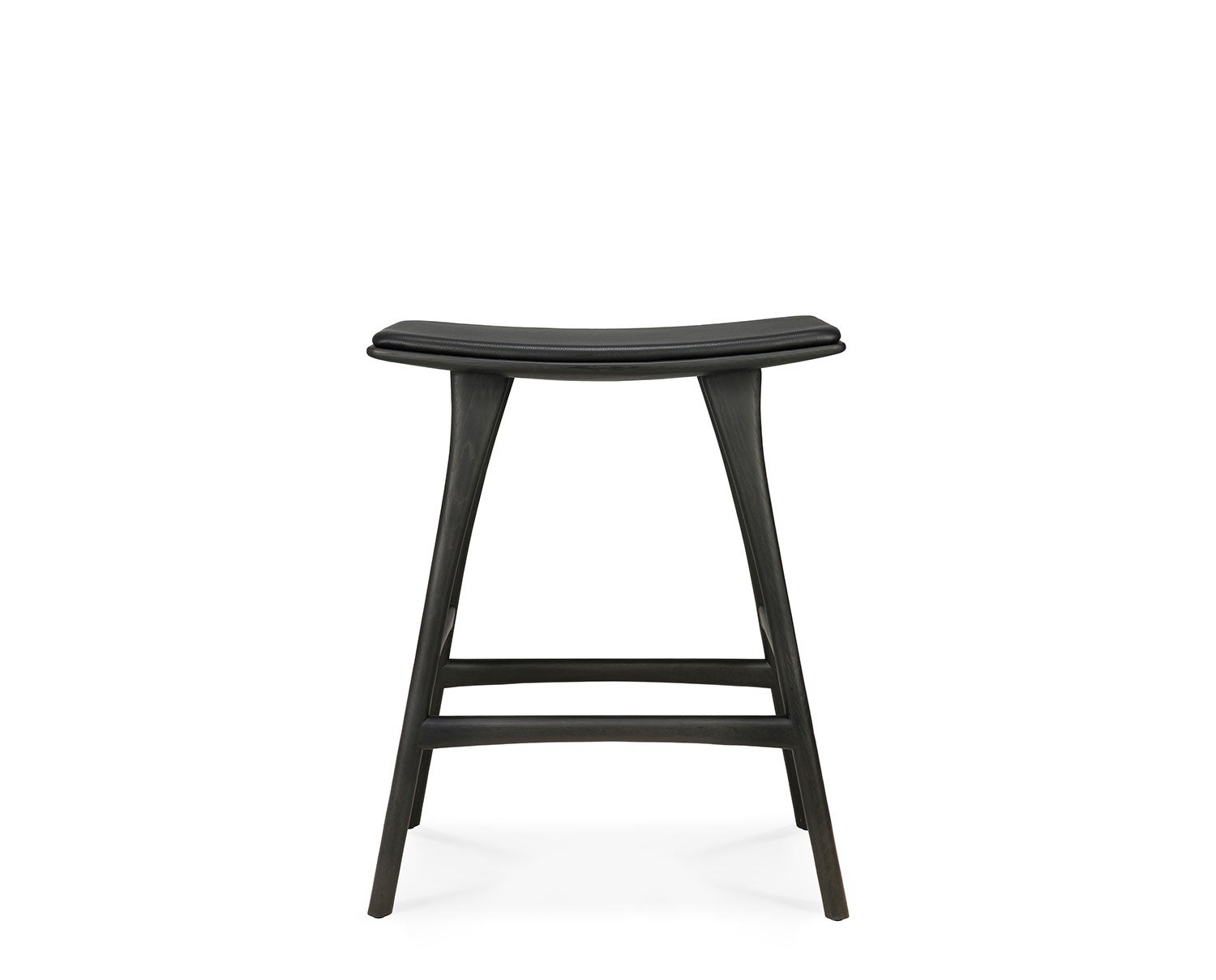 Osso Barpall Svart Ek Svart Läder