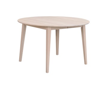 Filippa runt matbord 120 cm i vitpigmenterad ek