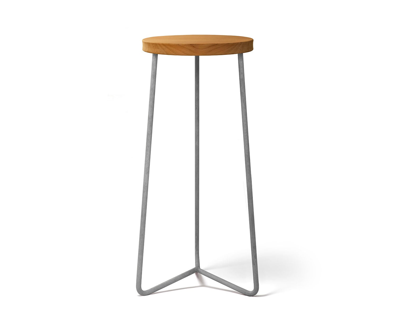 Pall V1 63 i teak och varmförzinkat stål