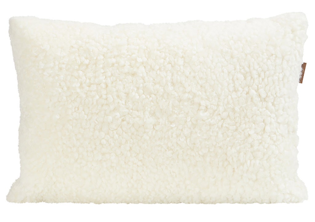 Alice Fårskinnskudde 60x40 Vit