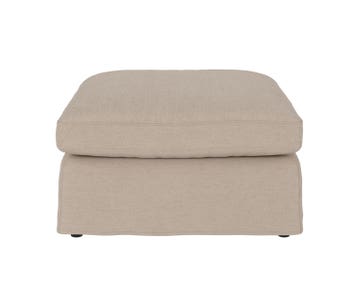 Peyton Fotpall i tyget Ursula 282 Beige