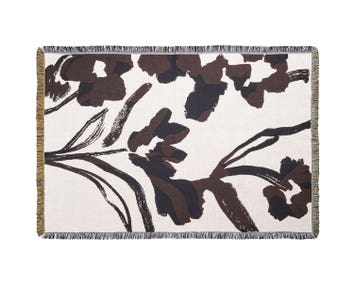 Cilla Tapestry Pläd i färgen Off-White/Dark Grape