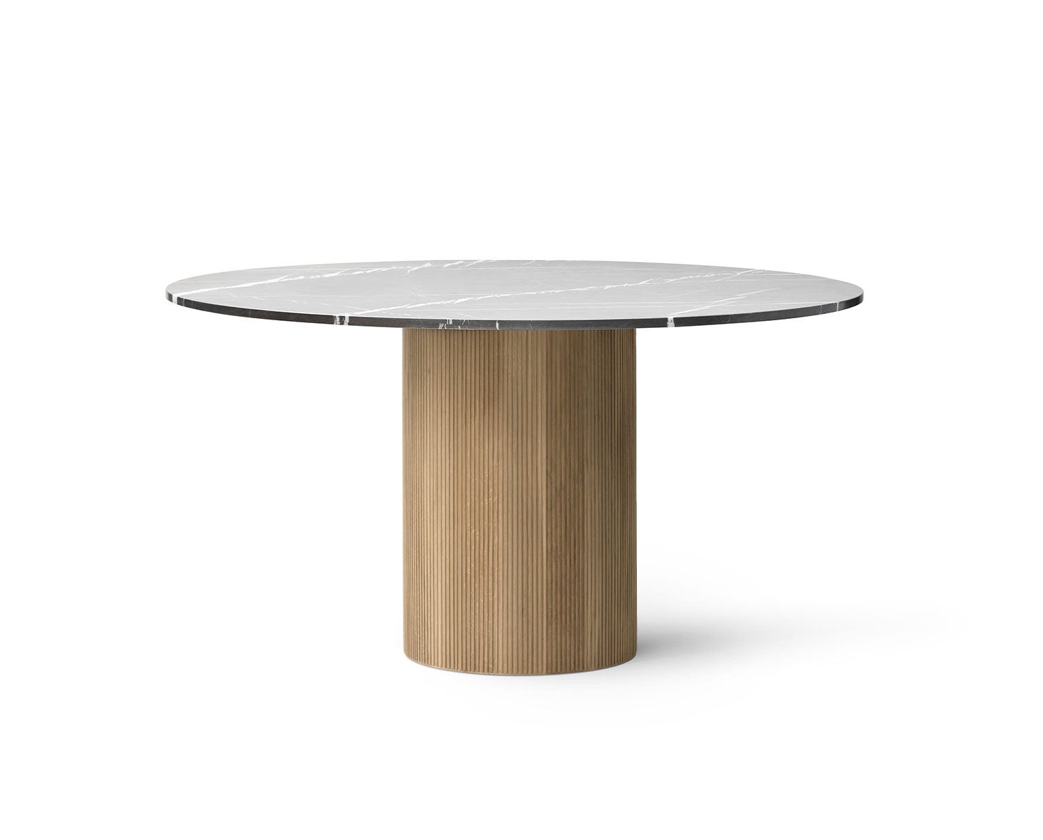 Vipp 494 Matbord i ljus ek med bordsskiva i Pietra Grey marmor