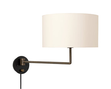 Gravity_WallLamp_30_AntiqueBrass_White_F3Q_on