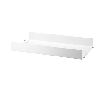 String Hylla metall Vit 58x30 Högkant