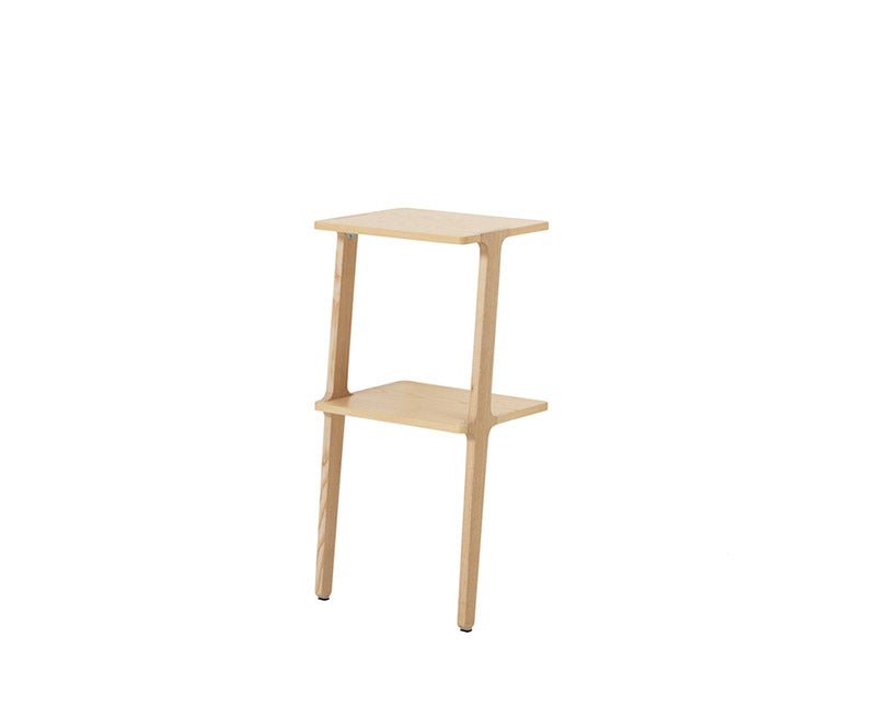 Libri hylla i ask med två hyllplan