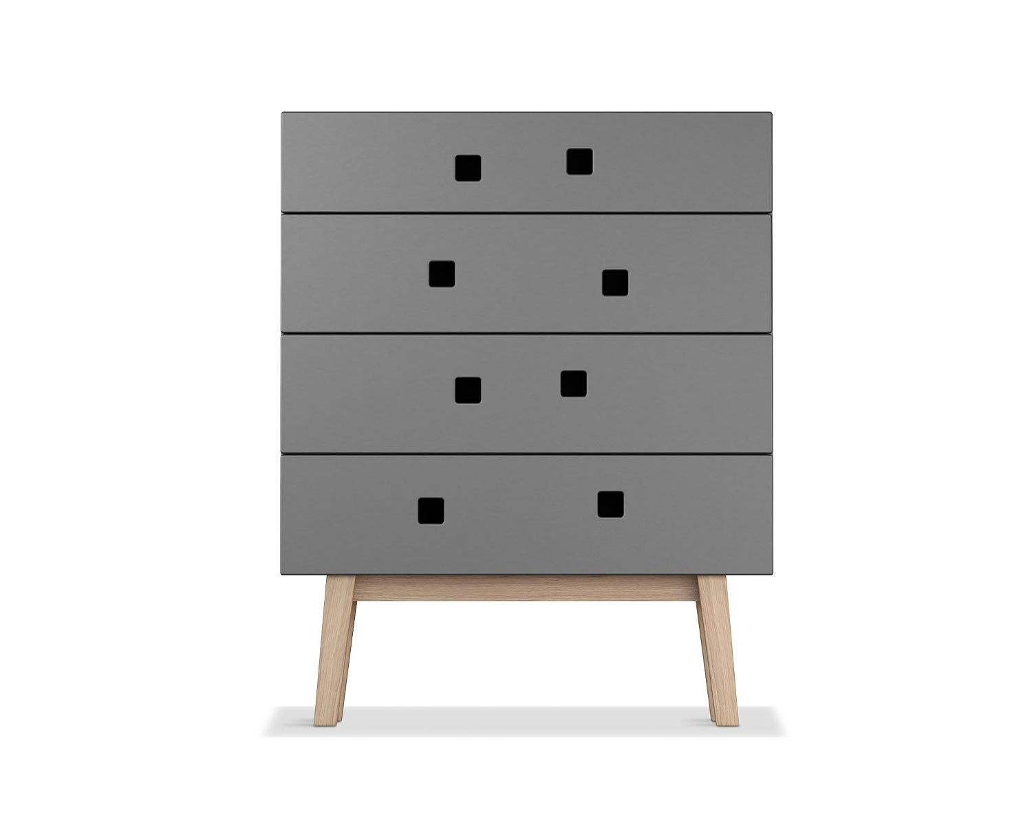 Peep B3 Byrå i färgen Grå med ben i ek