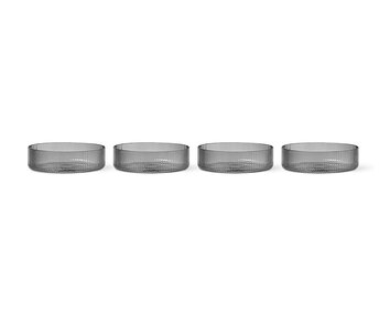 Ripple Skål 4-pack Smoked Grey