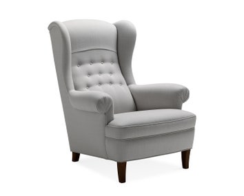 Häggbom fåtölj med fast sits - tyg Fiord 101