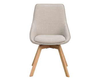 Alison stol i beige tyg, ekben