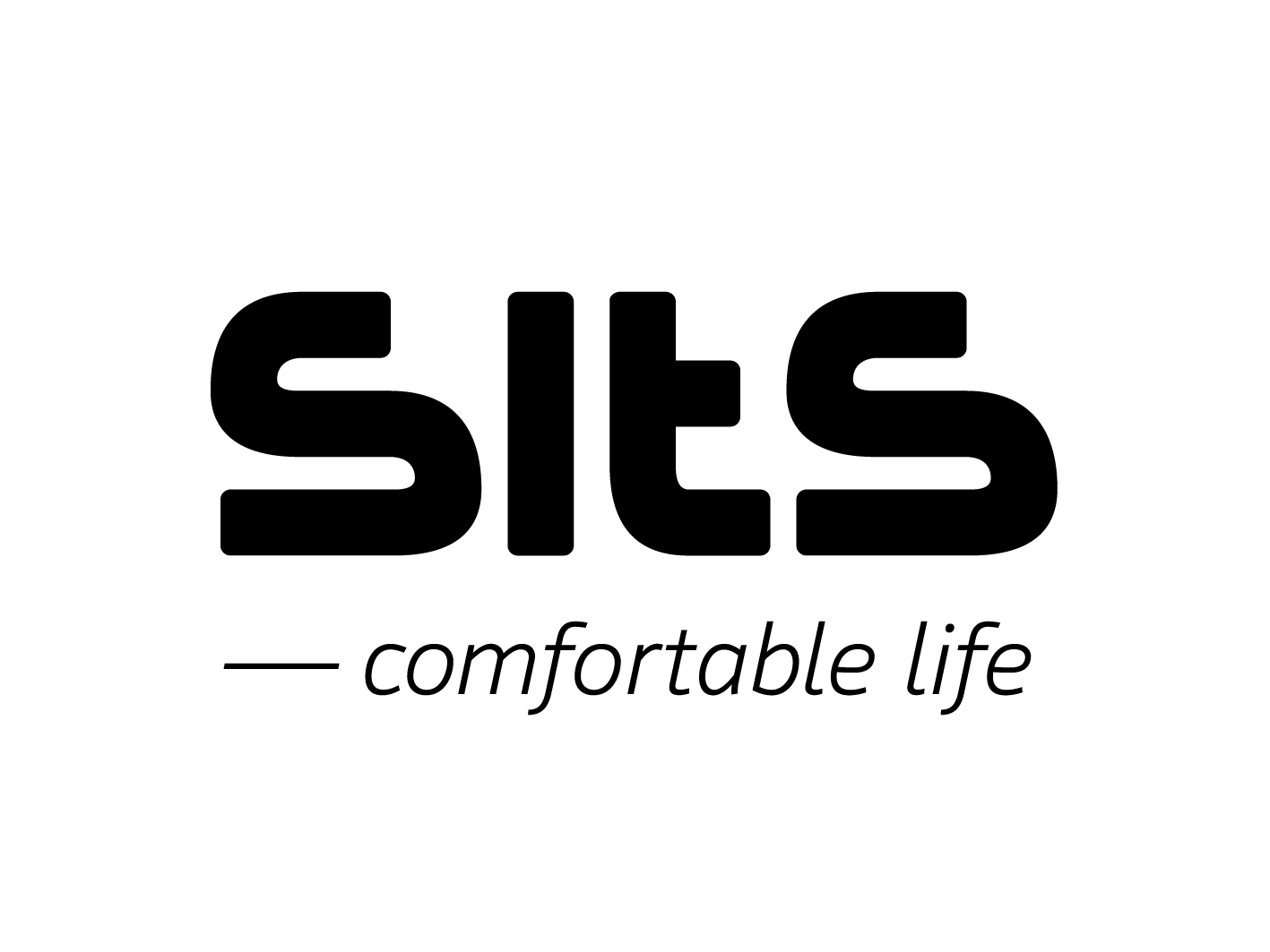Sits -Comfortable life logo svart