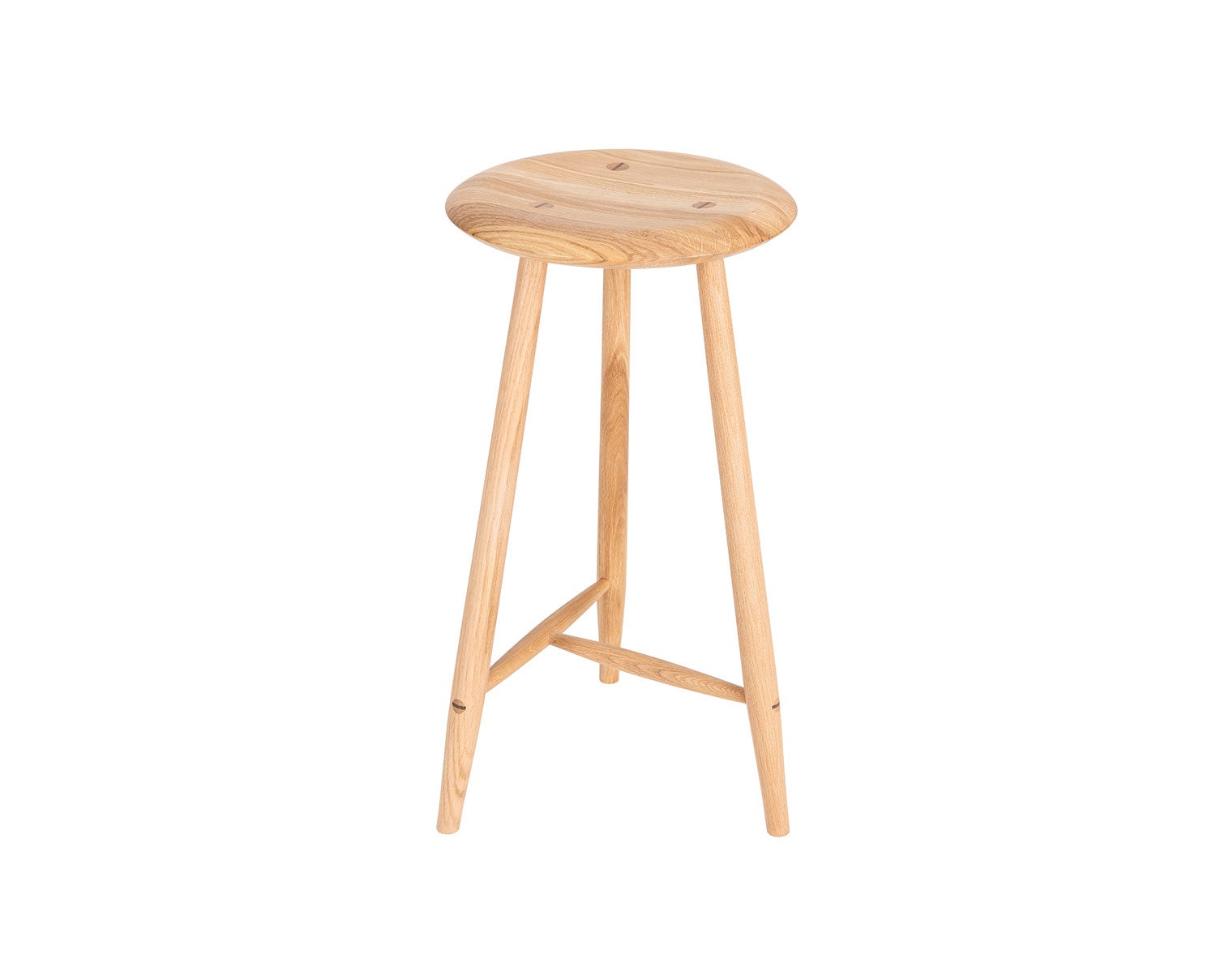 Blanc Barpall i naturoljad ek med sitthöjd 65 centimeter