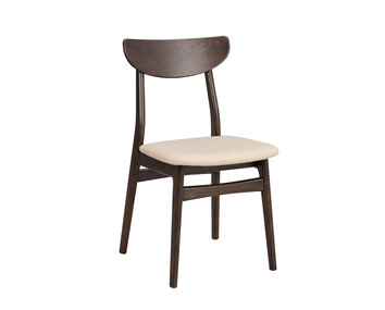 Rodham Stol | Brun ek, beige