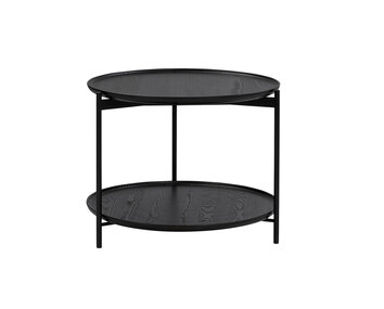 Soffbordet Plateau, i svartbetsad ask. Diameter 58.  Höjd 45. 