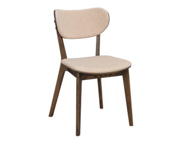 Kato Stol | Brunlackad Ek, Beige