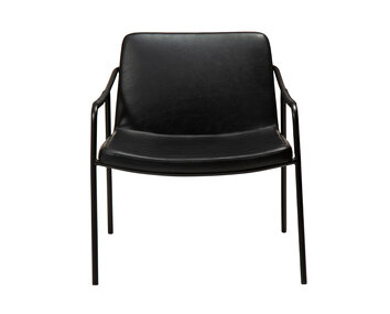 Boto Loungefåtölj i svart konstläder