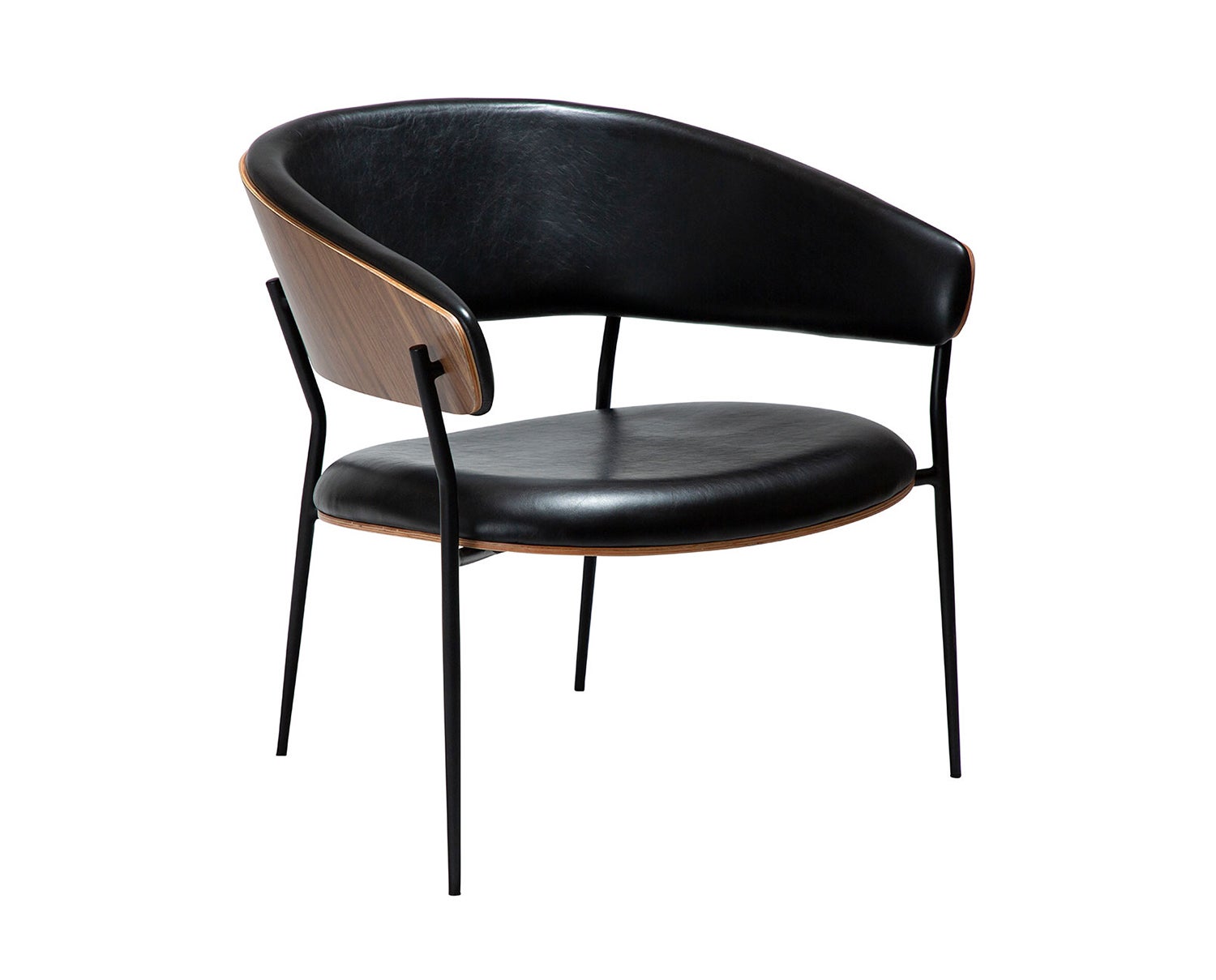 Dan-Form-Crib-Loungestol-Svart-Valnot