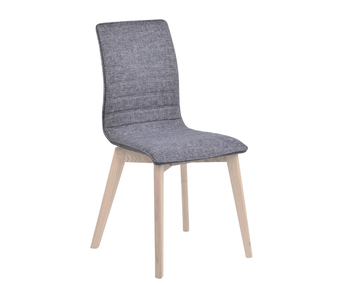 Gracy Stol Tyg ljusgrå Vitpigmenterad ek