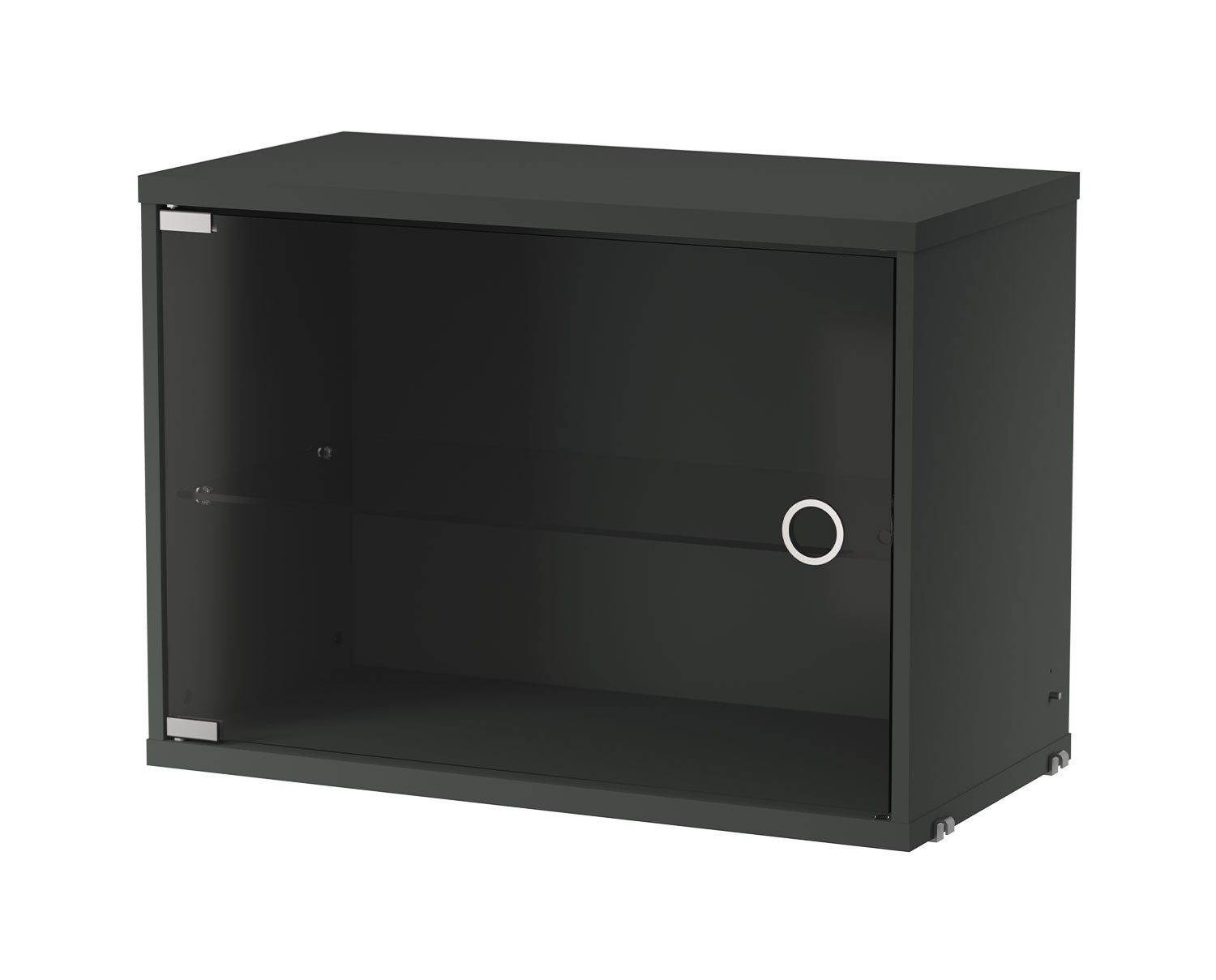 String Skåp med glasdörr i mörkgrå