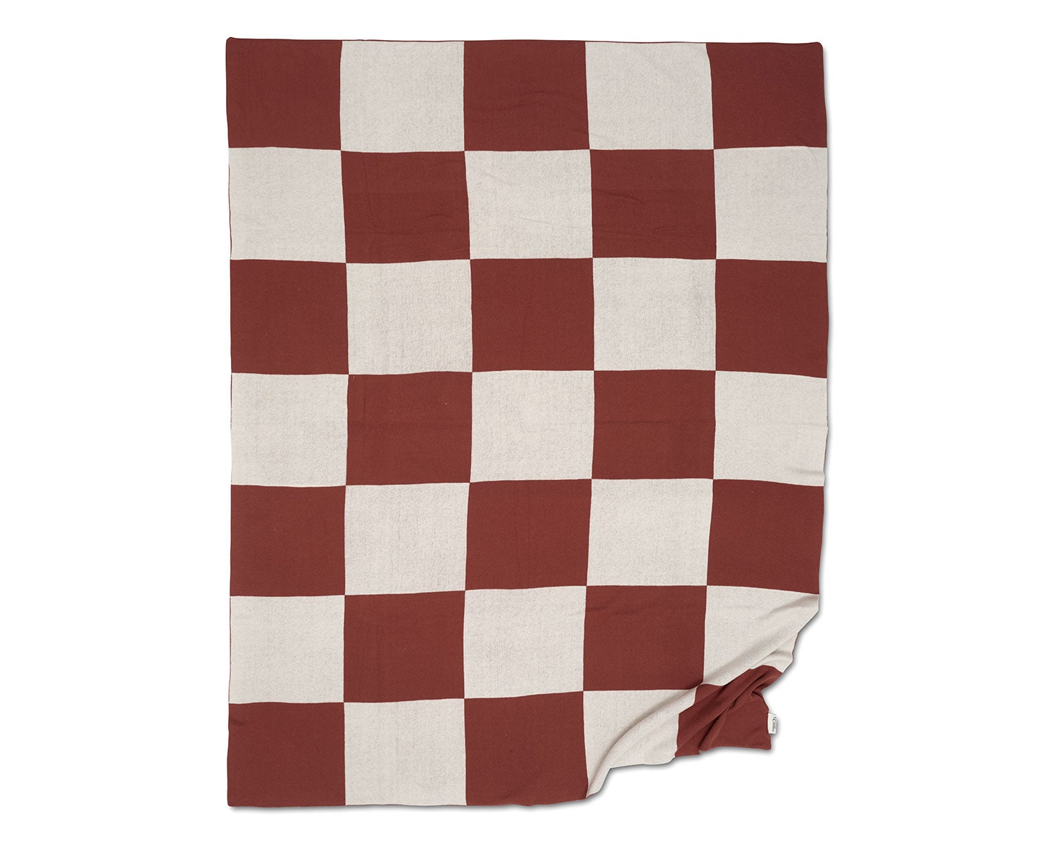 Square pläd från Classic Collection i färg terracotta