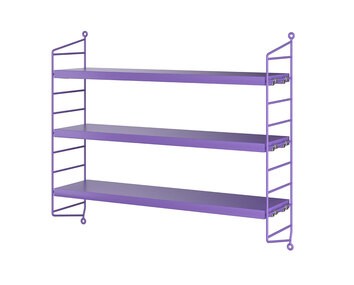 String Pocket Vägghylla Metall Lila