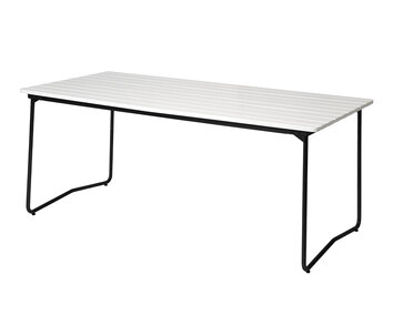 Bord B31 170 i vitlackad ek med svart stativ