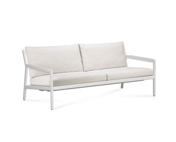 Jack 2-sits utomhussoffa till din uteplats! Tillverkad i aluminium med dynor i OffWhite från Ethnicraft.