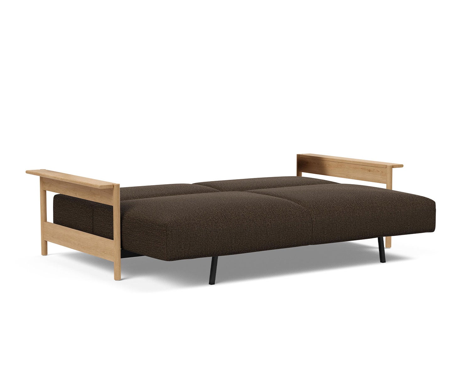 Malloy Wood Bäddsoffa i tyget 358 Taura Chocco