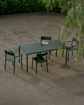 May-Table-170x85-Armchair-Dark-Green-Miljo