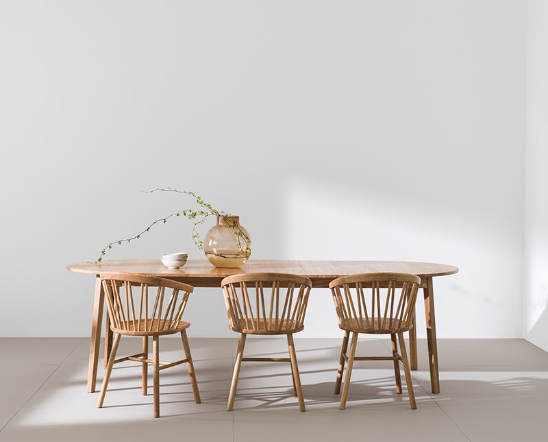 Rainbow Bord med ZigZag Karmstol i oljad ek