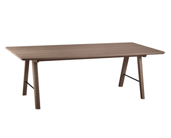 Gråbrunoljad ek (C20) | Avrundad kant (03) | Svart metalldetalj