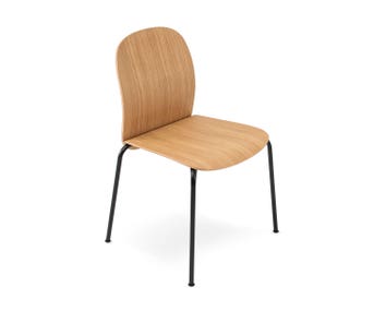 Book Stol med träsits i naturlackad ek